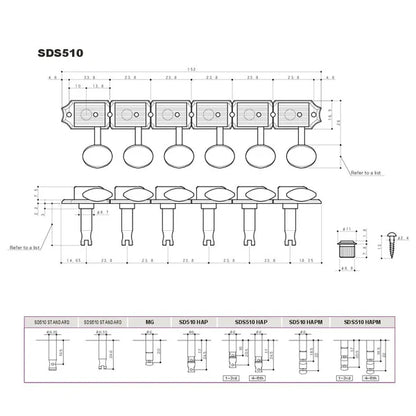 Gotoh SDS510-05M-Nickel L6 machine head